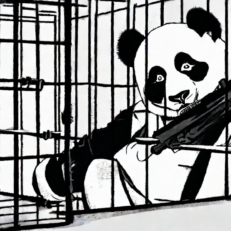 NFT Panda with a Gun #1