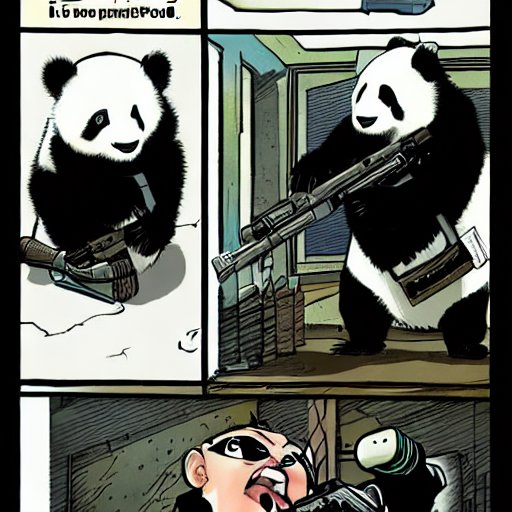 NFT Comicpanda with a Gun #1